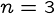 {n = 3}