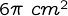 {6 \pi \ cm^{2}}